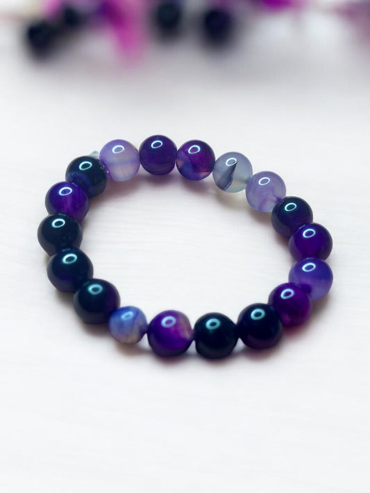 Amethyst Energy Bracelet-10 MM- Anxiety